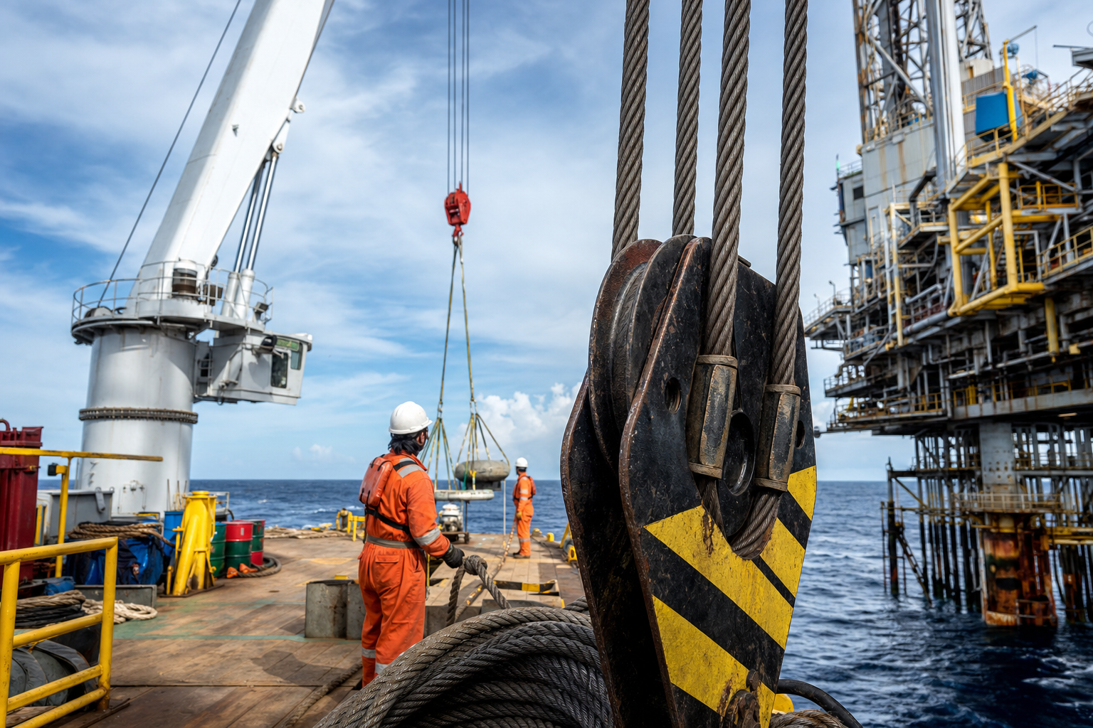 third-party claims offshore injury — offshore crane and rigging equipment