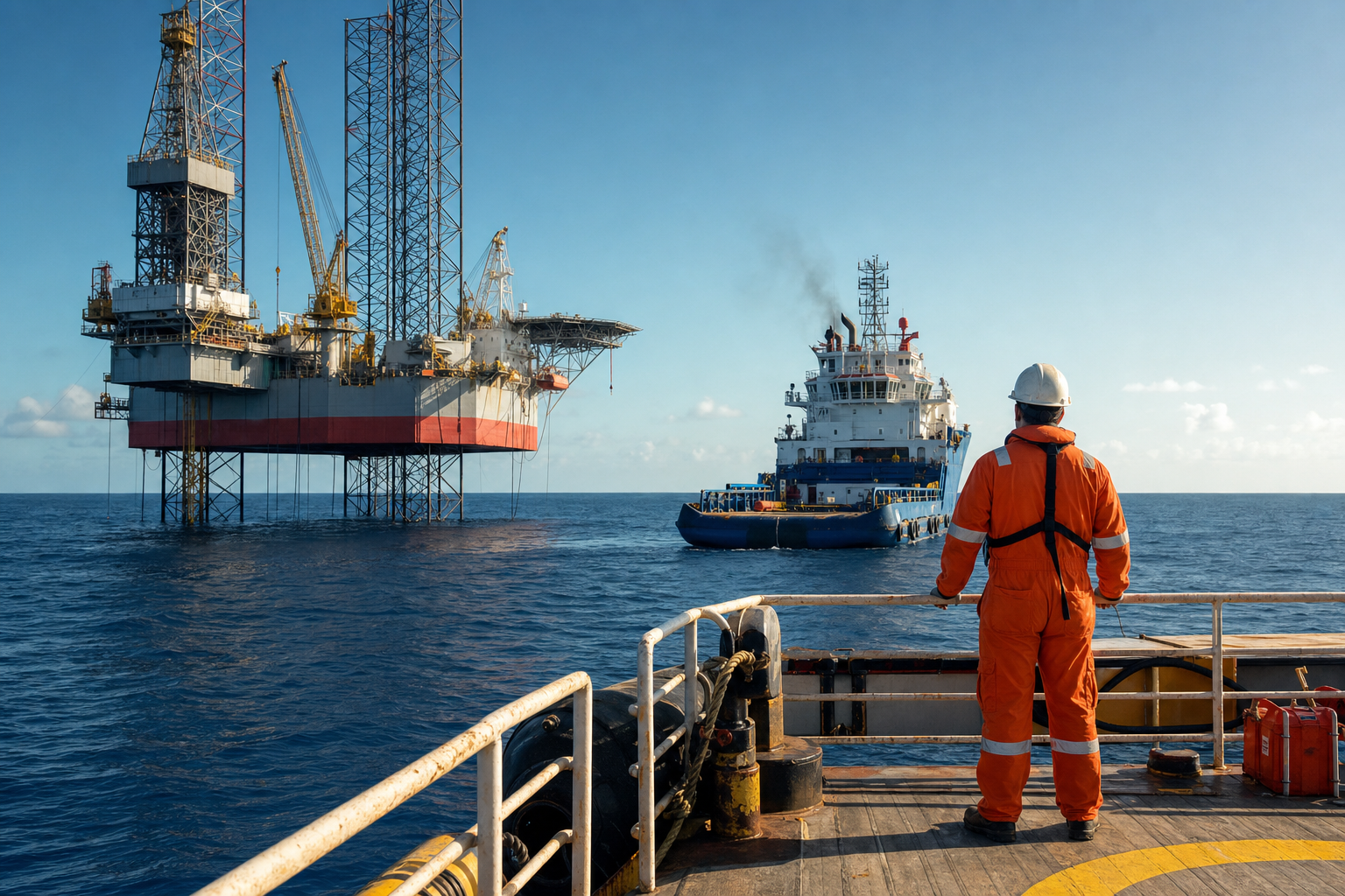 vessel under maritime law — jack-up rig and offshore supply vessel